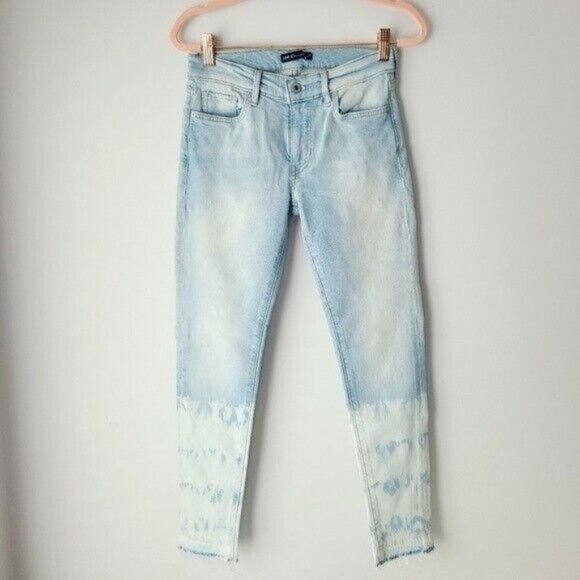 Levi's Blue Empire Skinny Raw Hem Ankle Jeans - Picture 3 of 8